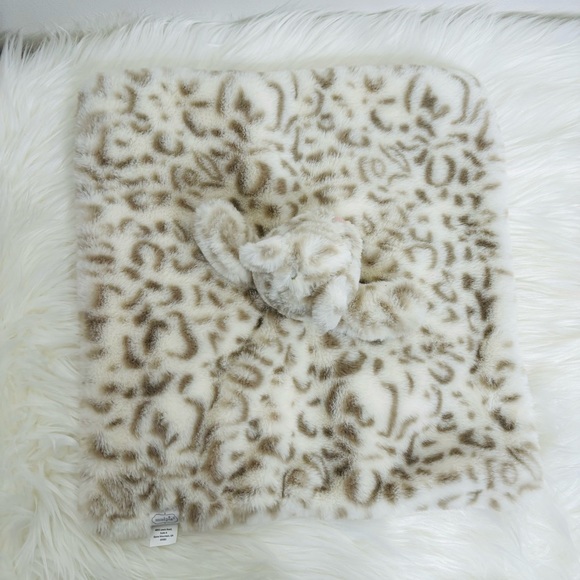 Mudpie Lovie Cheetah Leopard Cat Plush Stuffed Animal Baby Blanket NWOT - Picture 5 of 9